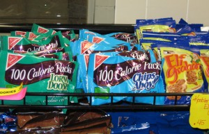 Lower calorie snacks now on shelf. Photo by Lauren Rosso