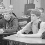 Students listen intently as Mrs.Cary explains details of the retreat, which is scheduled to take place on May 2. Photo by James White