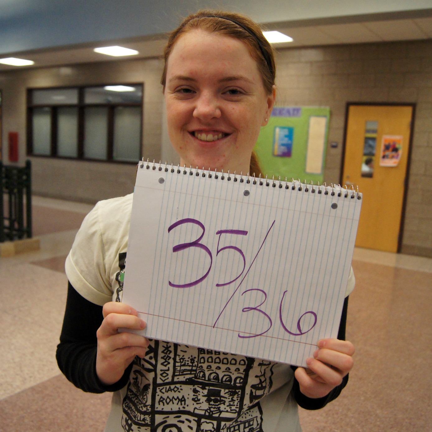 Cassidy Brown scored a 35/36 on her ACT test.