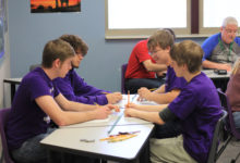 Knowledge Bowl team practices after school.