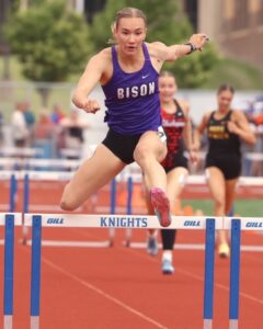 Rose Lamberts competing in the Minnesota State Track Meet on June 6, 2026.
