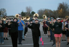 The Herd Marching Band practices at 6:00pm on Tuesday,