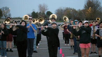 The Herd Marching Band practices at 6:00pm on Tuesday,
