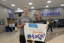 Jarem Tew asks Karina Wuollet to homecoming with a 'cheesy' sign