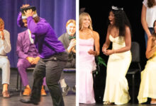 Gorton and Jackson react to being crowed Homecoming King and Queen.