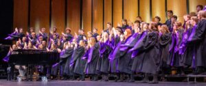 Members of the Concert Choir perform at the first concert of the school year on October 5 in the PAC. 